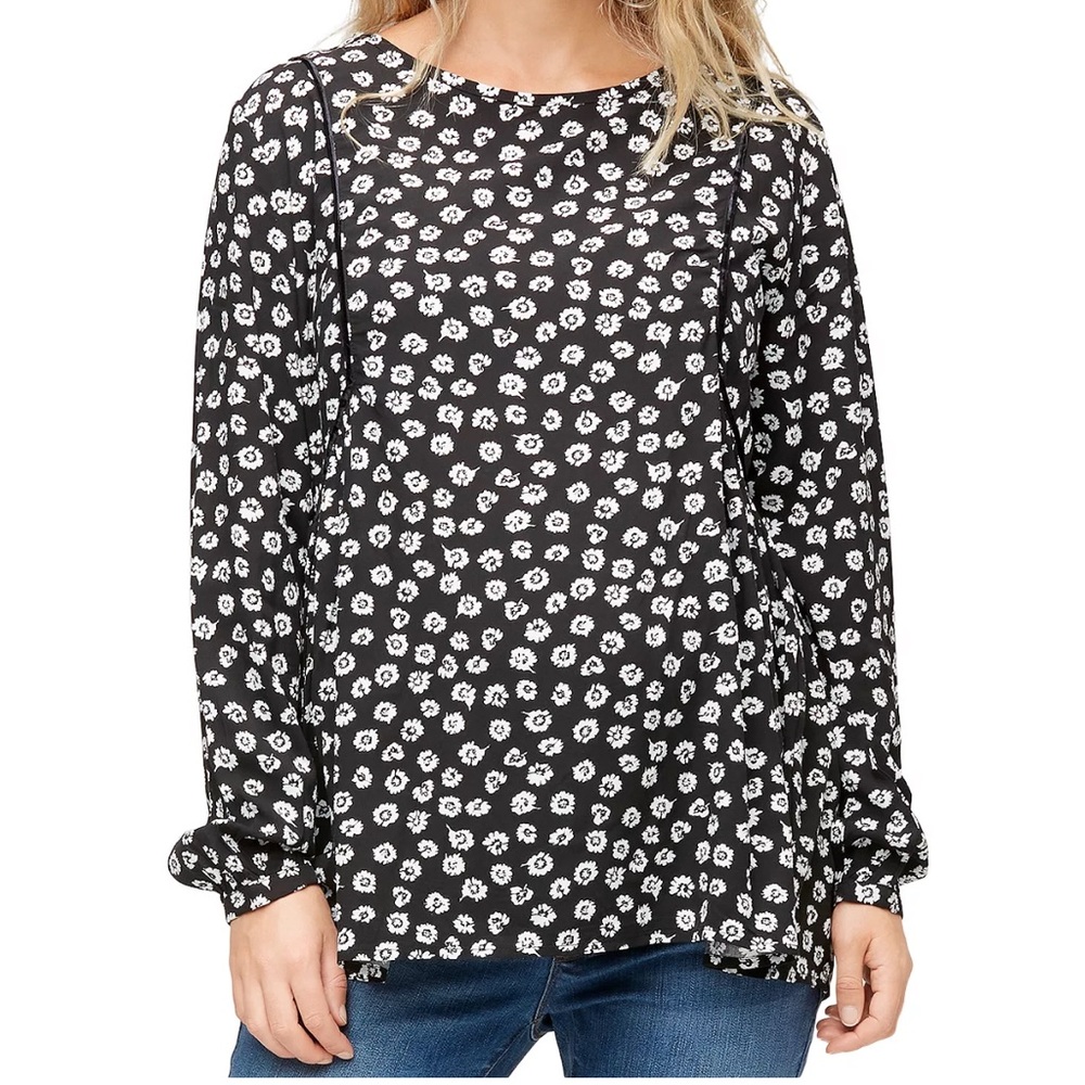 EUC Nom Maternity Ditsy Floral Maternity Blouse